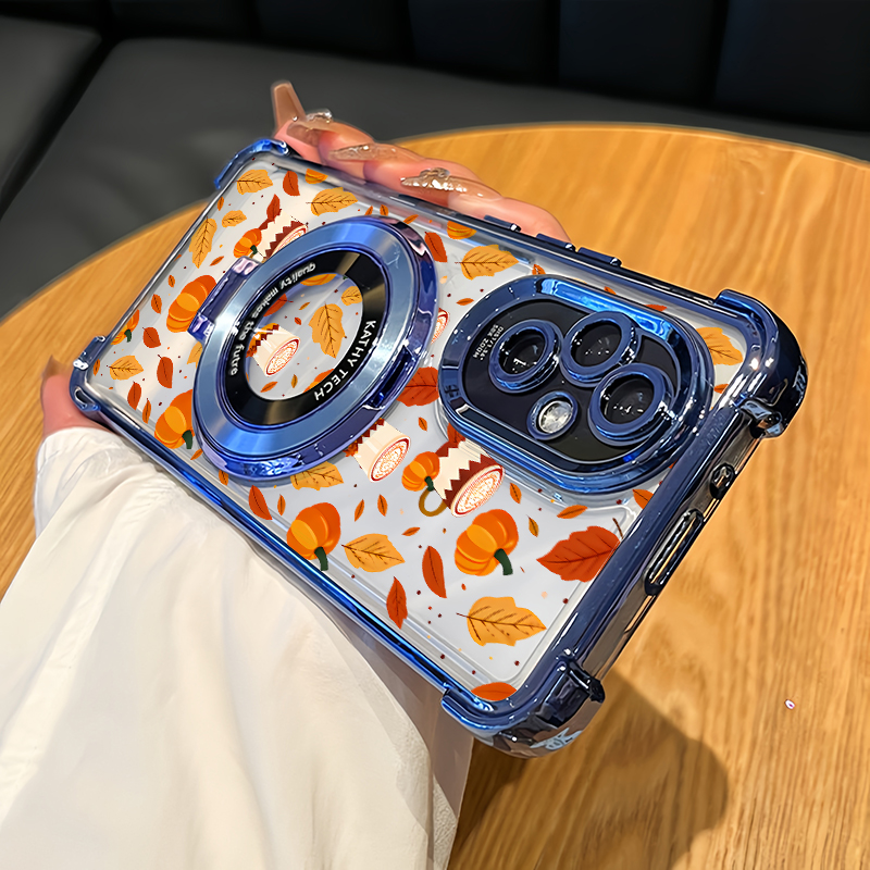 Oppo Find X8 - Casing Telepon Motif Daun dan Bunga