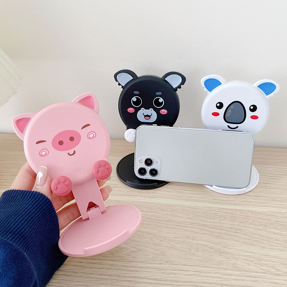 Tablet Accessories For Students - Penyangga Ponsel Desktop Bentuk Hewan Lucu,