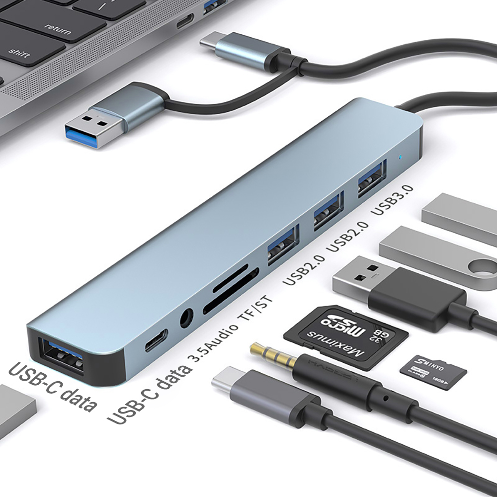Tablet Accessories For Students - Stasiun Docking USB 9-in-1 Dual Head