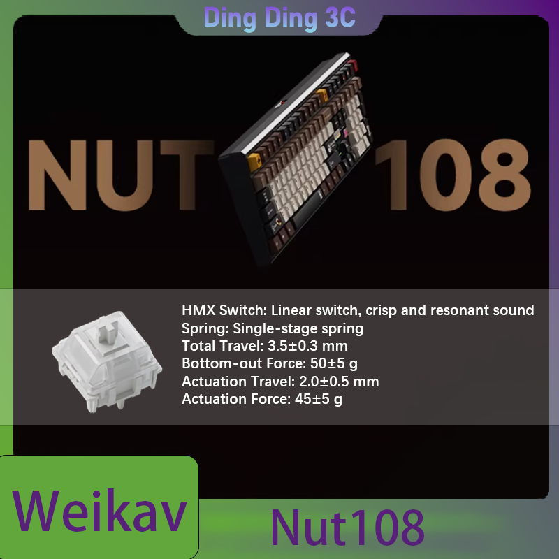 Tablet Accessories Uk - Weikav Nut108 KIT Keyboard Mekanik Nirkabel