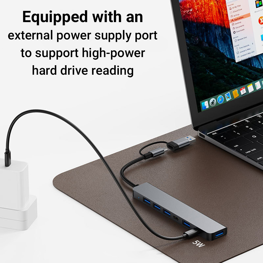 Hub Stasiun Dok USB-C & USB 7- - Tablet Accessories For Students ulasan dan harga