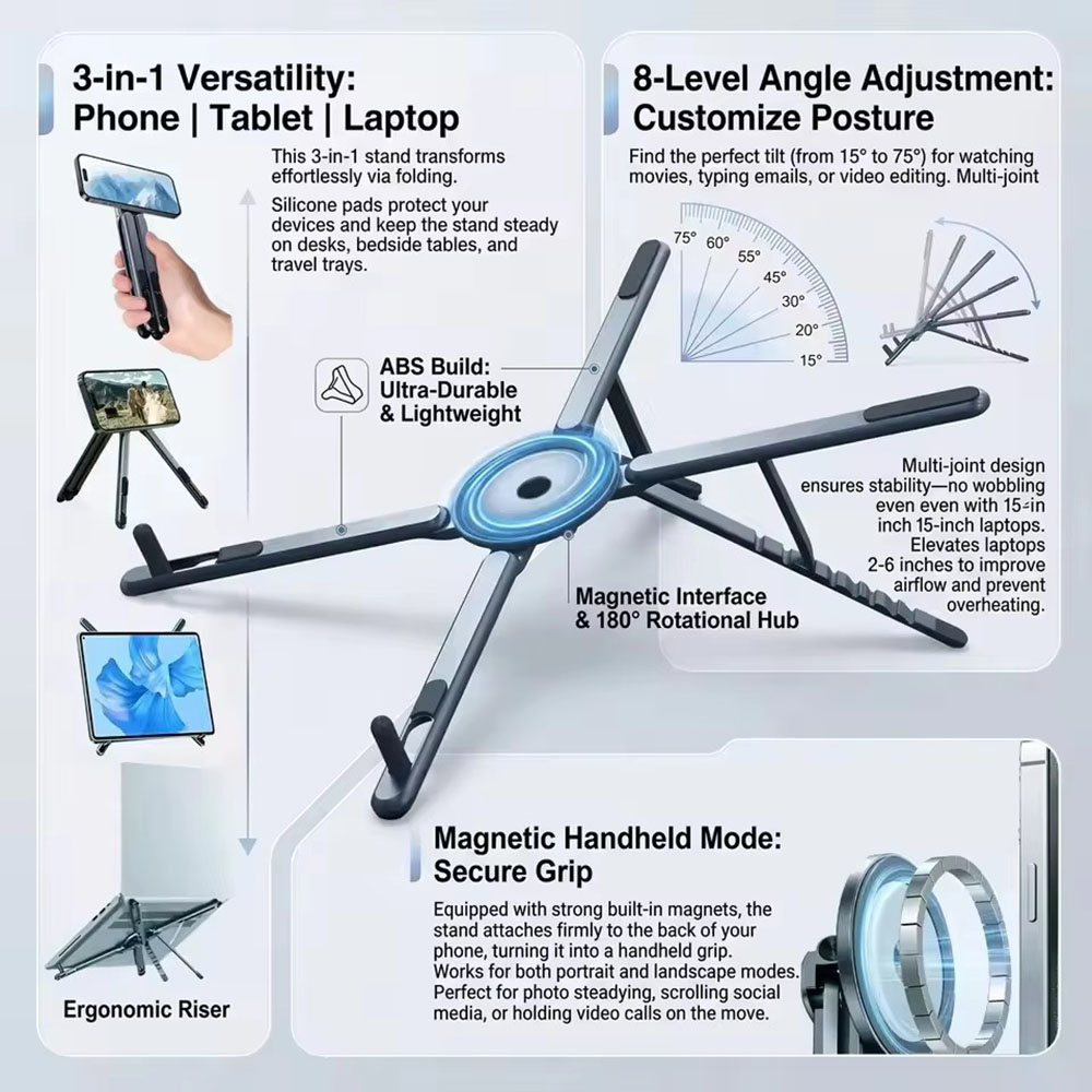 Penyangga Ponsel Magnetik Port - Useful Tablet Accessories ulasan dan harga